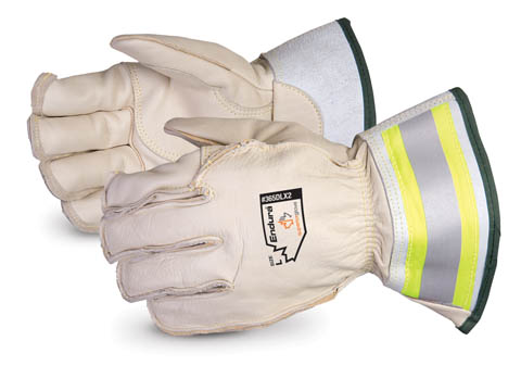 Superior Glove® Deluxe Lineman Glove w/ 2` Reflective Gauntlet Cuff #365DLX2 